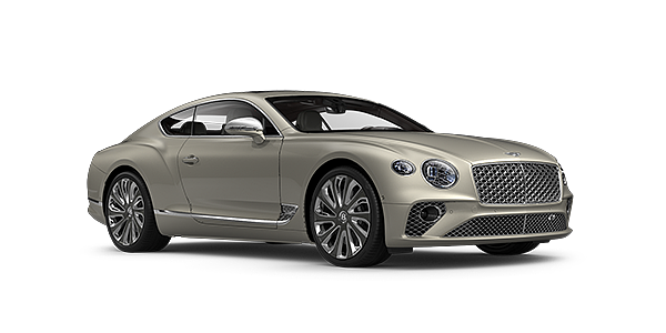 Bentley Mougins Bentley GT Mulliner coupe in White Sand paint front 34