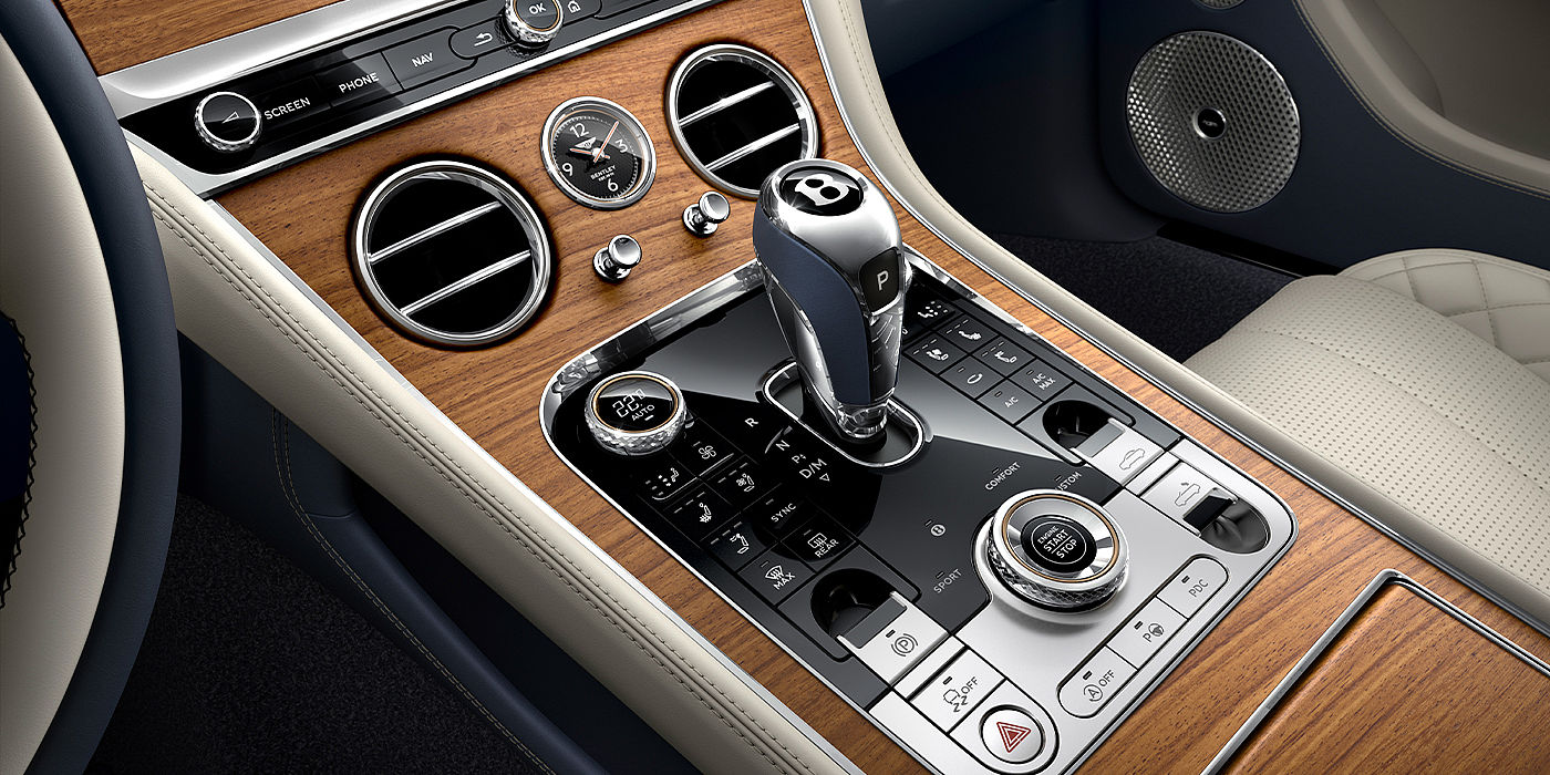 Bentley Mougins Bentley Continental GTC Azure convertible front interior console detail